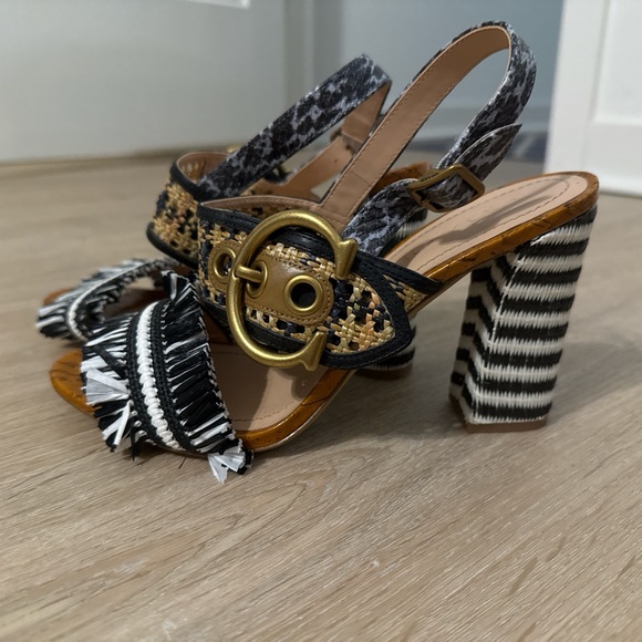 Coach Women's Black and Brown Sandals - Picture 2 of 6